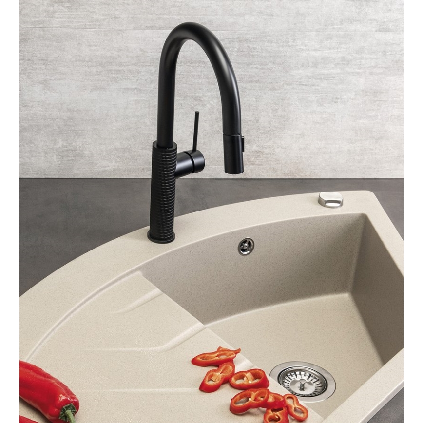 Sapho - Tiskihana ulosvedettävällä ruiskulla FLAWO matta musta