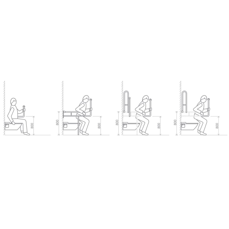 Sapho - Tukikahva HELP PROGRAM 80x82 cm valkoinen