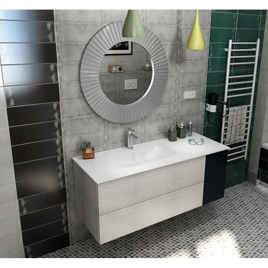 Sapho - Upotettava pesuallas ROCKSTONE 67x35,5 cm mattavalkoinen