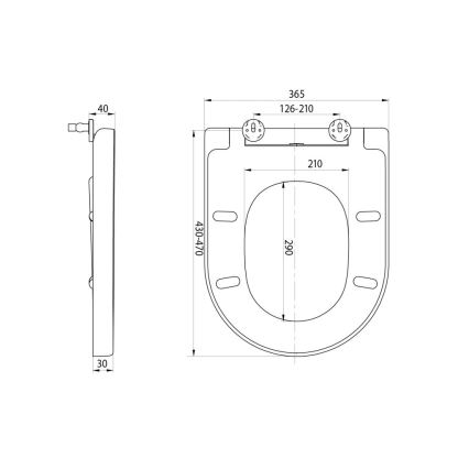 Sapho - WC-istuimen kansi SoftClose TURKU valkoinen