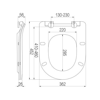 Sapho - WC-istuin SoftClose EDITA valkoinen