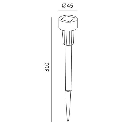 SARJA 10x LED aurinkokäyttöinen lamppu LED/0,06W/1,2V 6000K IP44 40 mAh
