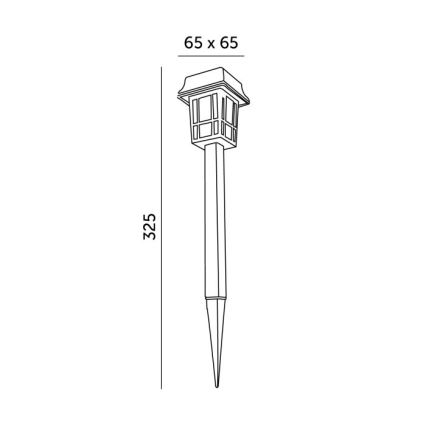 SARJA 12x LED aurinkolamppu LED/0,06W/1,2V 1xAA 6500K IP44 100 mAh