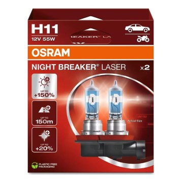 SARJA 2x Autolamppu NIGHT BREAKER H11 PGJ19-2/55W/12V - Osram