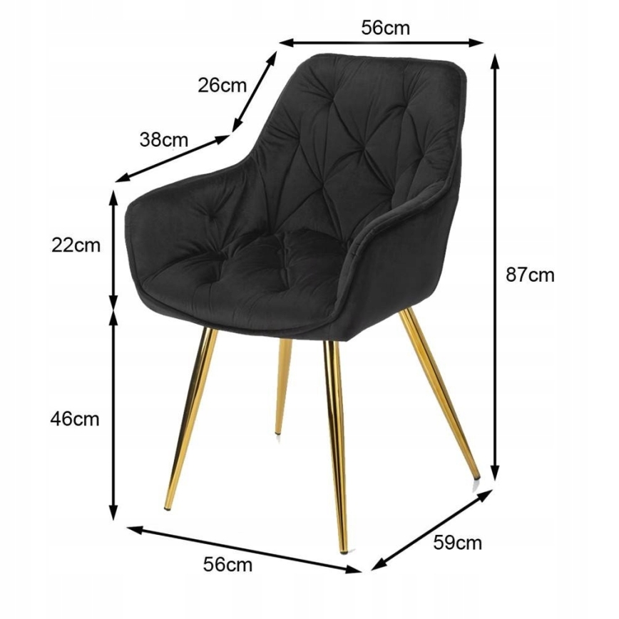 SARJA 2x Ruokatuoli HANA musta
