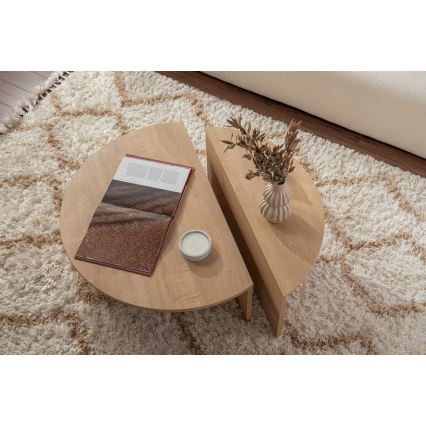 SETTI 2x ORION-sohvapöytä tammi