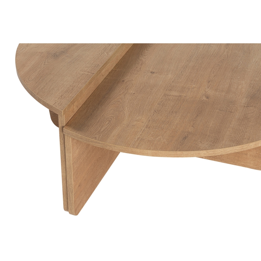 SETTI 2x ORION-sohvapöytä tammi