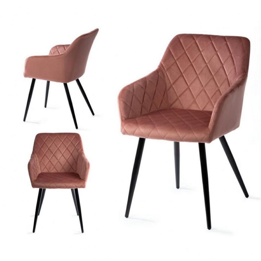 SARJA 2x RICO ruokatuolia, vaaleanpunainen