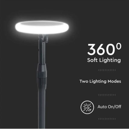 SARJA 2 kpl säädettävä LED-aurinkolamppu PUUTARHA LED/3W/5V 42-80 cm 4000K IP65 1000 mAh