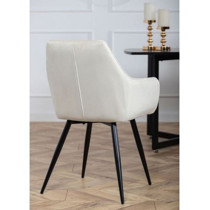 SETTI 2x Ruokatuoli SAMETTI kerma