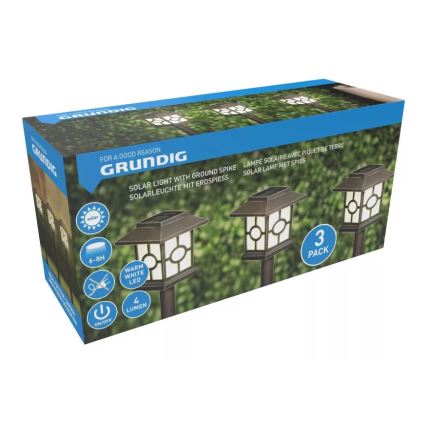 SETTI 3x LED aurinkovalaisin LED/1,2V 600 mAh