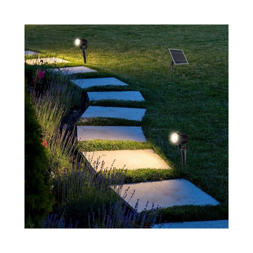 SETTI 3x LED Ulkokäyttöön aurinkokäyttöinen lamppu 3xLED/1,2W/3,7V IP65 3000K 4000 mAh