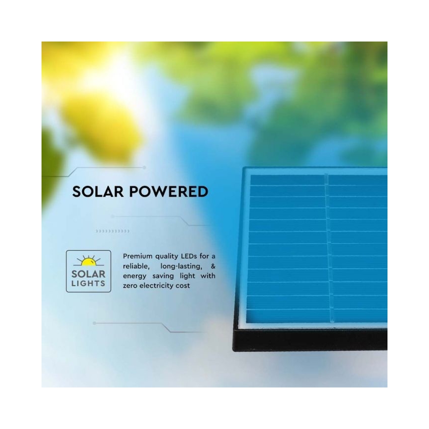SETTI 3x LED Ulkokäyttöön aurinkokäyttöinen lamppu 3xLED/1,2W/3,7V IP65 3000K 4000 mAh