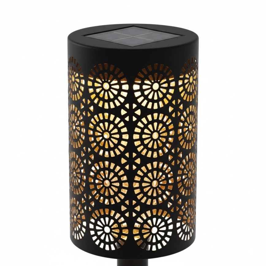 Sarja 4x LED-aurinkovalaisin DECOR LED/1,2V 150 mAh 3000K 39 cm IP44 musta