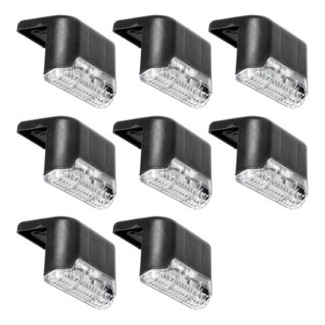 SARJA 8 kpl LED-aurinkokäyttöisiä portaiden valoja LED/0,06W/1,2V 3000K IP44 600 mAh