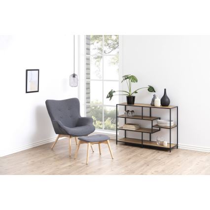 SARON-kirjahylly tammi/musta