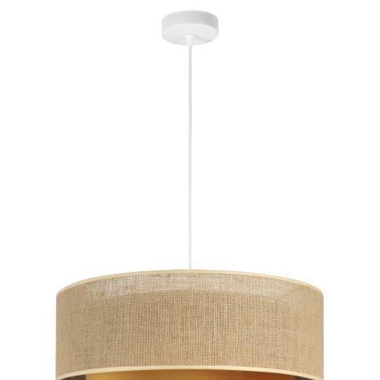 SARTA-riippuvalaisin kaapelilla, 1xE27/60W/230V, halkaisija 45 cm, kupari/juutti