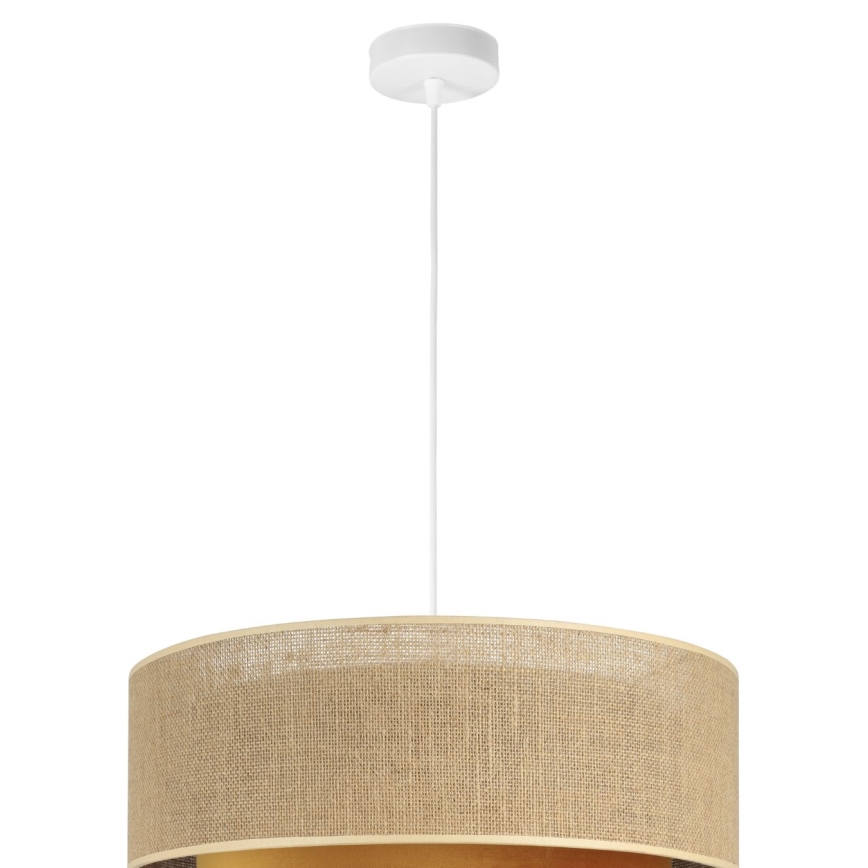 SARTA-riippuvalaisin kaapelilla, 1xE27/60W/230V, halkaisija 45 cm, kupari/juutti