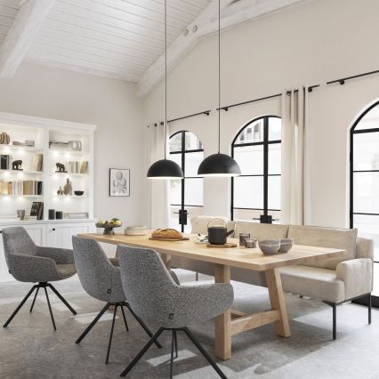 Schöner Wohnen 11728-18 - riippuvalaisin kaapelilla ALI 1xE27/25W/230V halkaisija 38 cm musta