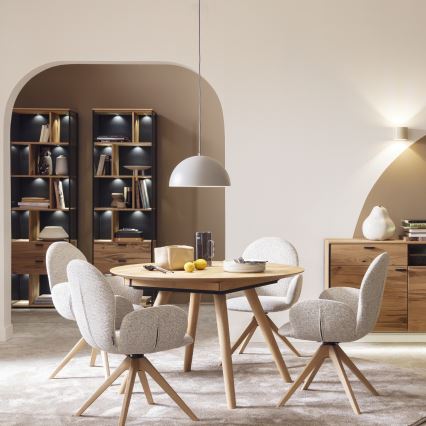 Schöner Wohnen 11728-39 - Riippuvalaisin vaijerilla ALI 1xE27/25W/230V halkaisija 38 cm harmaa