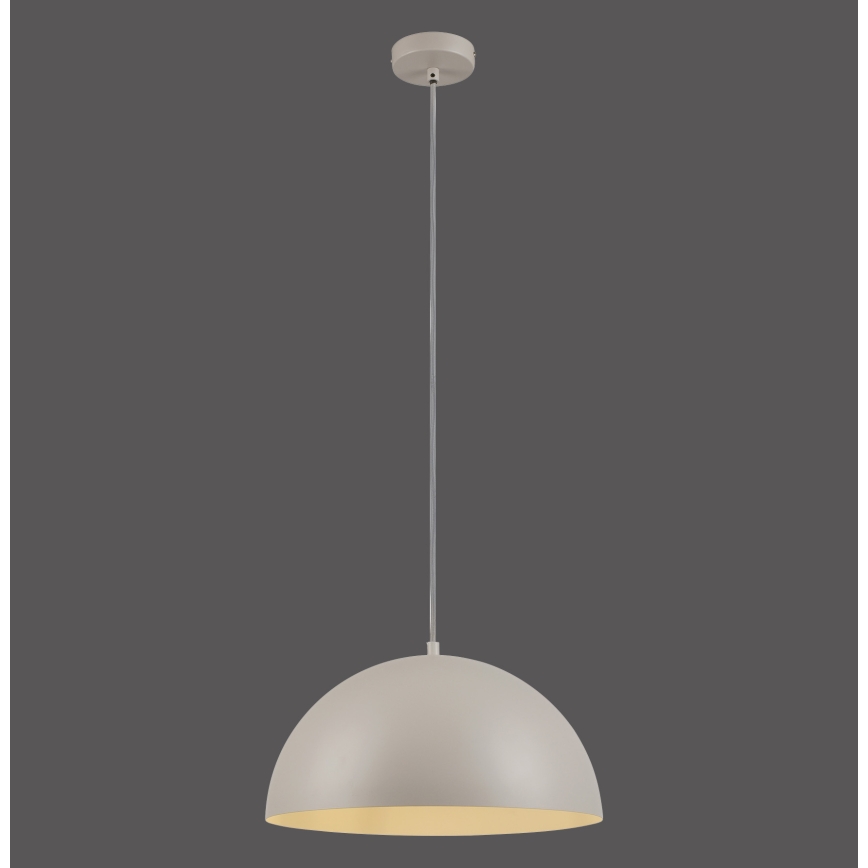 Schöner Wohnen 11728-39 - Riippuvalaisin vaijerilla ALI 1xE27/25W/230V halkaisija 38 cm harmaa