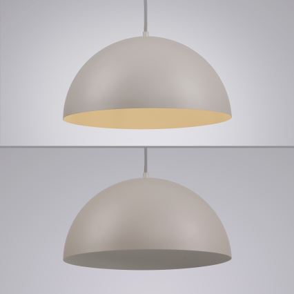 Schöner Wohnen 11728-39 - Riippuvalaisin vaijerilla ALI 1xE27/25W/230V halkaisija 38 cm harmaa