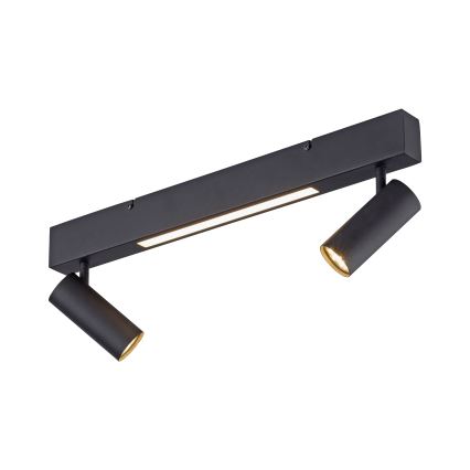 Schöner Wohnen 11793-18 - LED-kohdevalaisin DANTE 2xGU10/10W/230V + LED/7,2W musta
