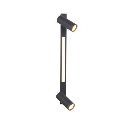 Schöner Wohnen 11793-18 - LED-kohdevalaisin DANTE 2xGU10/10W/230V + LED/7,2W musta