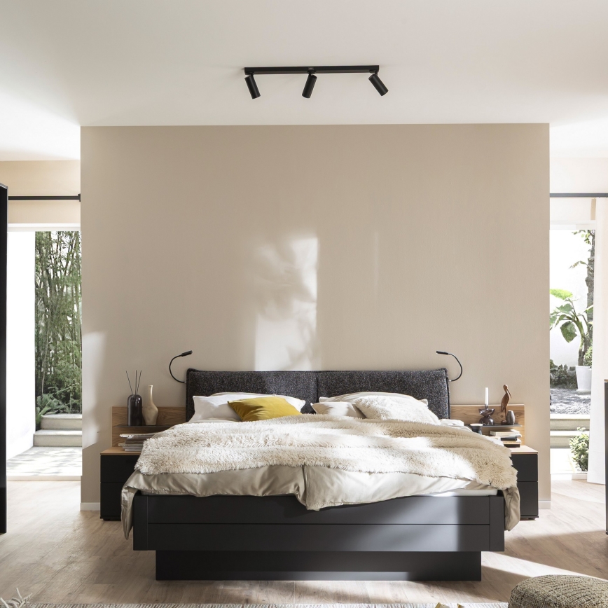 Schöner Wohnen 11794-18 - LED-kohdevalaisin DANTE 3xGU10/10W/230V + LED/14,4W musta