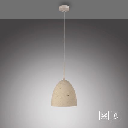 Schöner Wohnen 12540-42 - TRAVENTA riippuvalaisin kaapelilla 1xE27/40W/230V, halkaisija 21 cm, betoni