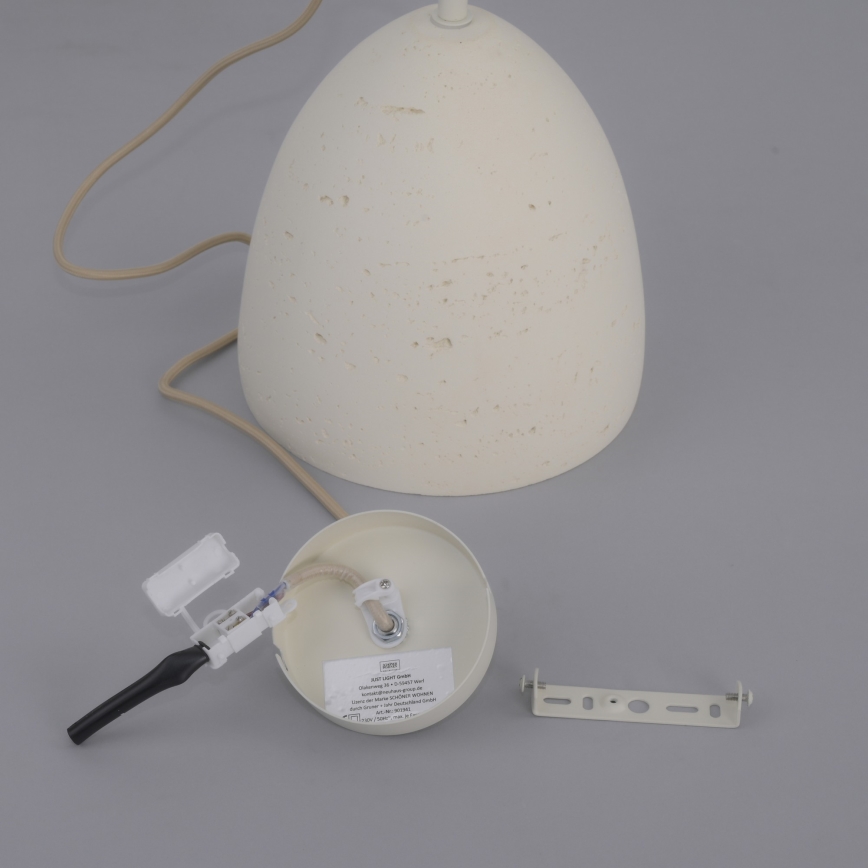 Schöner Wohnen 12540-42 - TRAVENTA riippuvalaisin kaapelilla 1xE27/40W/230V, halkaisija 21 cm, betoni