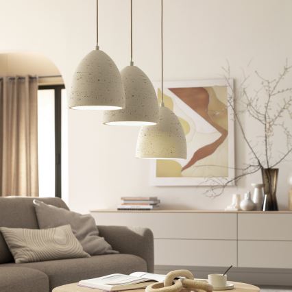 Schöner Wohnen 12541-42 - TRAVENTA-riippuvalaisin johdolla, 3xE27/40W/230V, betoni