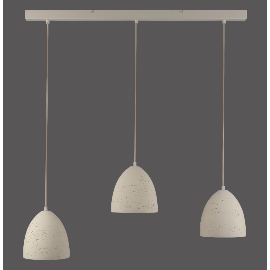 Schöner Wohnen 12541-42 - TRAVENTA-riippuvalaisin johdolla, 3xE27/40W/230V, betoni