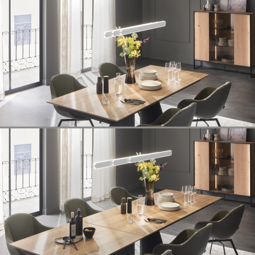 Schöner Wohnen 12577-16 - LED-himmennettävä riippuvalaisin vaijerilla ADRIANA ROUND 2xLED/24W/230V 2700/3000/3500/4000/5000K valkoinen