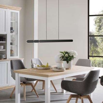 Schöner Wohnen 12577-18 - himmennettävä LED-riippuvalaisin vaijerilla ADRIANA ROUND 2xLED/24W/230V 2700/3000/3500/4000/5000K musta