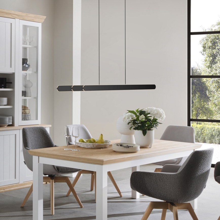 Schöner Wohnen 12577-18 - himmennettävä LED-riippuvalaisin vaijerilla ADRIANA ROUND 2xLED/24W/230V 2700/3000/3500/4000/5000K musta