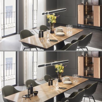 Schöner Wohnen 12577-18 - himmennettävä LED-riippuvalaisin vaijerilla ADRIANA ROUND 2xLED/24W/230V 2700/3000/3500/4000/5000K musta