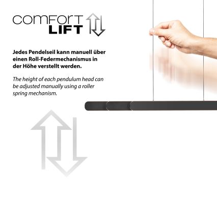 Schöner Wohnen 12577-18 - himmennettävä LED-riippuvalaisin vaijerilla ADRIANA ROUND 2xLED/24W/230V 2700/3000/3500/4000/5000K 160 cm musta