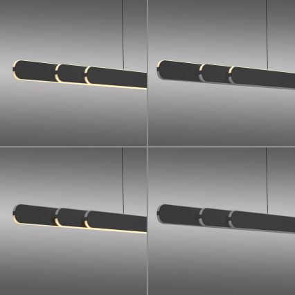 Schöner Wohnen 12577-18 - himmennettävä LED-riippuvalaisin vaijerilla ADRIANA ROUND 2xLED/24W/230V 2700/3000/3500/4000/5000K 160 cm musta