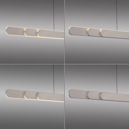 Schöner Wohnen 12577-39 - ADRIANA ROUND himmennettävä LED-riippuvalaisin kaapelilla 2xLED/24W/230V 2700/3000/3500/4000/5000K 160 cm harmaa