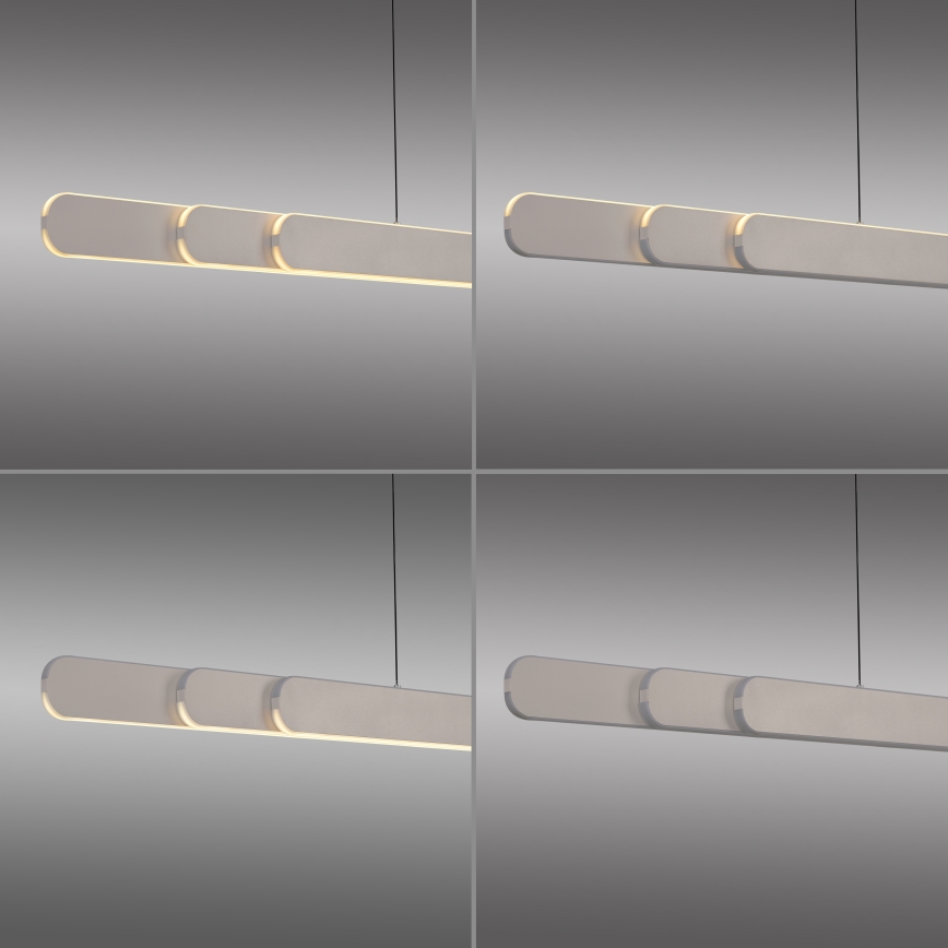 Schöner Wohnen 12577-39 - ADRIANA ROUND himmennettävä LED-riippuvalaisin kaapelilla 2xLED/24W/230V 2700/3000/3500/4000/5000K 160 cm harmaa