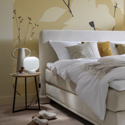 Schöner Wohnen 13573-16 - pöytävalaisin NAMI 1xE27/25W/230V valkoinen