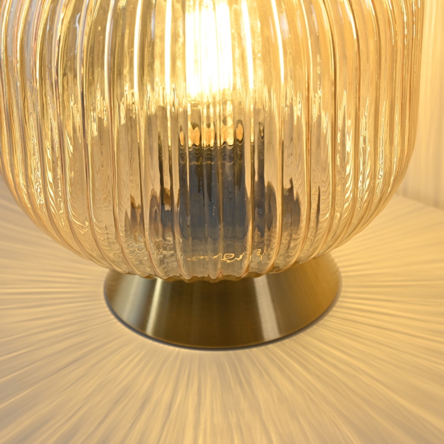 Schöner Wohnen 13573-27 - Pöytävalaisin NAMI 1xE27/25W/230V kultainen/beige/savunharmaa