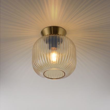 Schöner Wohnen 13574-27 - Kattovalaisin NAMI 1xE27/25W/230V pr. 20 cm kultainen/beige/savunharmaa