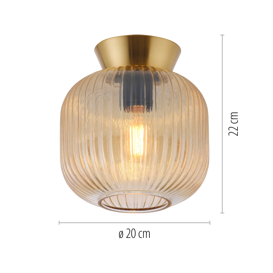 Schöner Wohnen 13574-27 - Kattovalaisin NAMI 1xE27/25W/230V pr. 20 cm kultainen/beige/savunharmaa