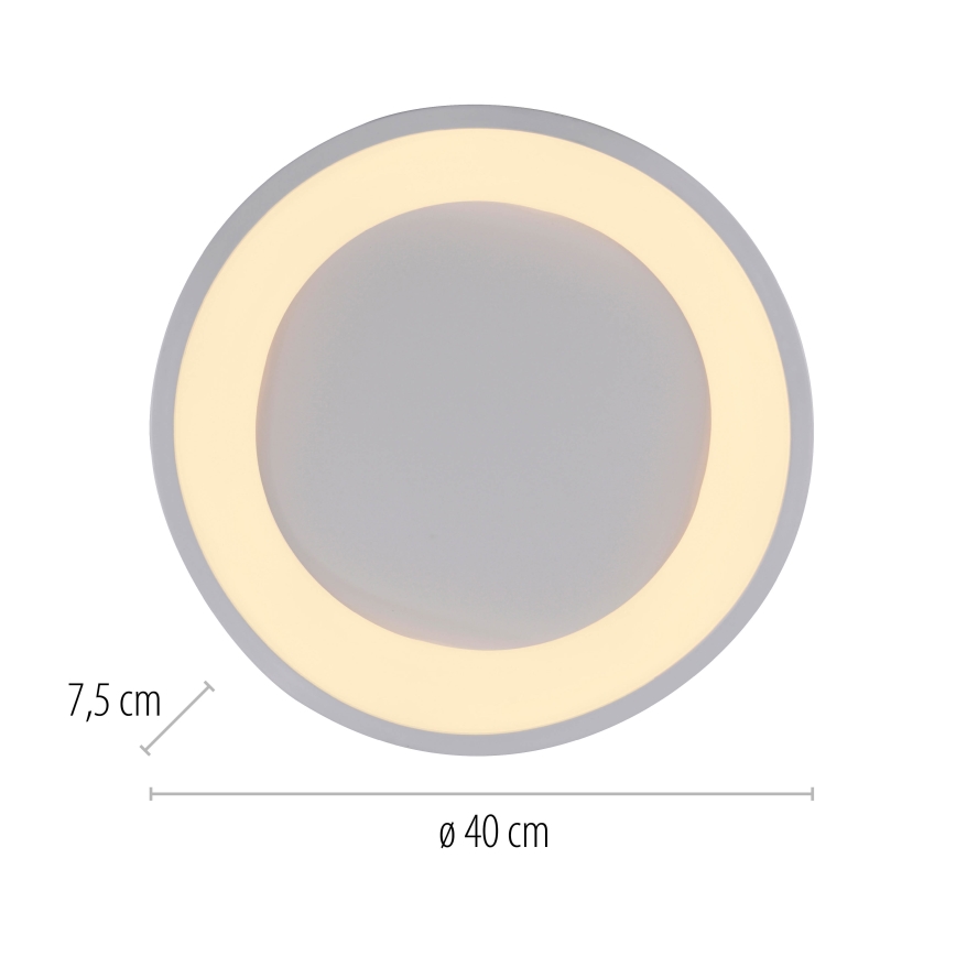 Schöner Wohnen 14233-16 - LED himmennettävä kattovalaisin MONTA LED/21W/230V halkaisija 40 cm valkoinen