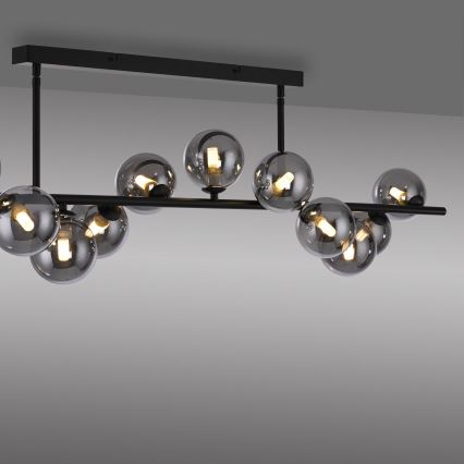 Schöner Wohnen 14505-18 - LED-riippuvalaisin tangolla DUBAI 13xG9/3W/230V musta/savunharmaa