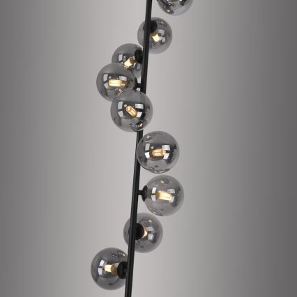 Schöner Wohnen 14506-18 - LED-lattiavalaisin DUBAI 9xG9/3W/230V musta/savunharmaa