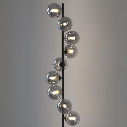 Schöner Wohnen 14506-18 - LED-lattiavalaisin DUBAI 9xG9/3W/230V musta/savunharmaa