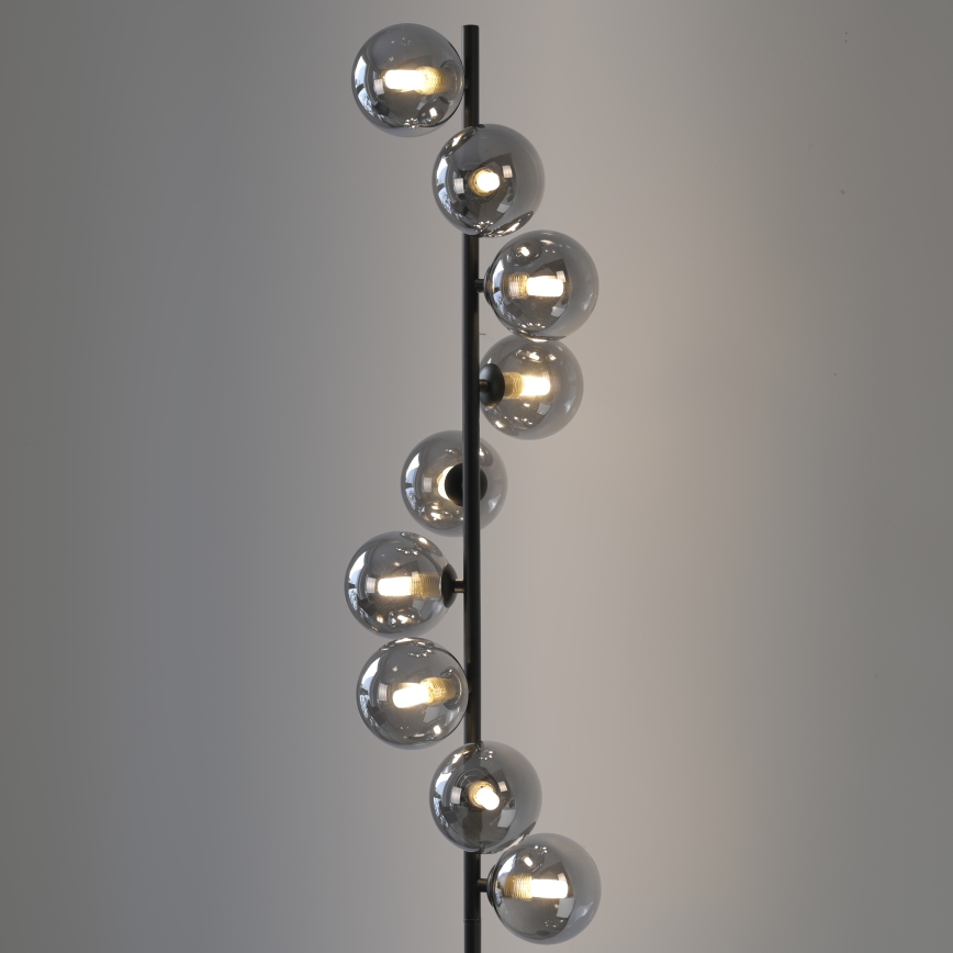 Schöner Wohnen 14506-18 - LED-lattiavalaisin DUBAI 9xG9/3W/230V musta/savunharmaa